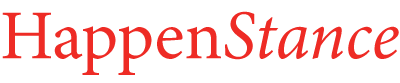 HapenStance text logo in red